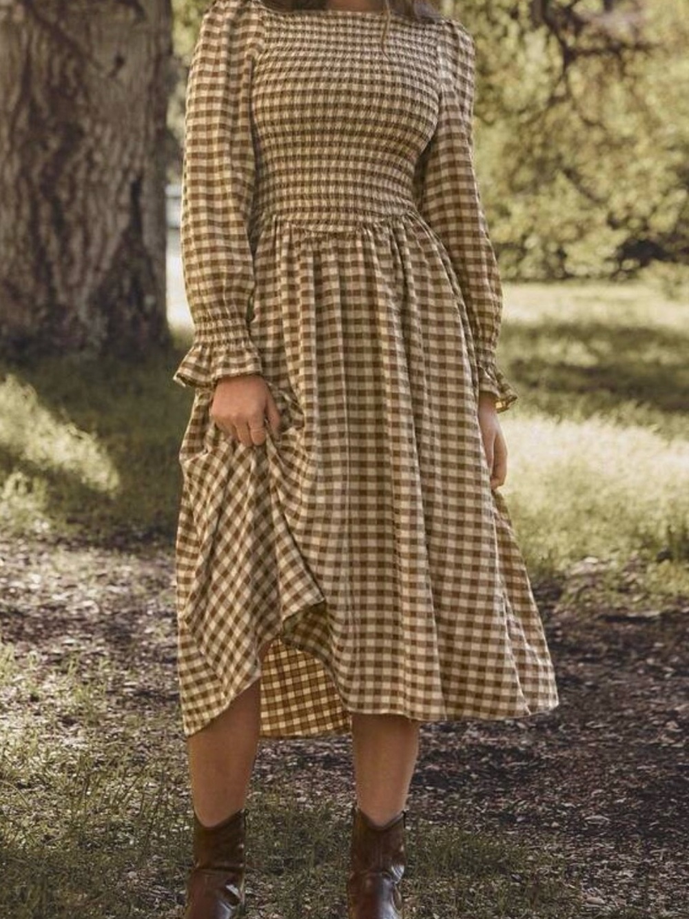 Woman’s Gingham Style Dress